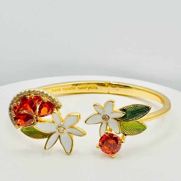 $129 KATE SPADE 🍊Sweet Citrus Hinge Cuff - Picture 4 of 5